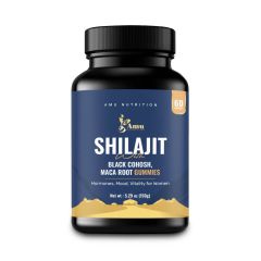 Amu Nutrition Shilajit with Black Cohosh + Maca Root Gummies