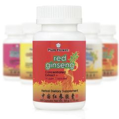 Mayway Plum Flower Herbal Extract Capsules Red Ginseng - 100 Count