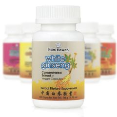 Mayway Plum Flower Herbal Extract Capsules White Ginseng - 100 Count