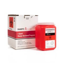 1 Quart Sharps Assure© Biohazard by Mail