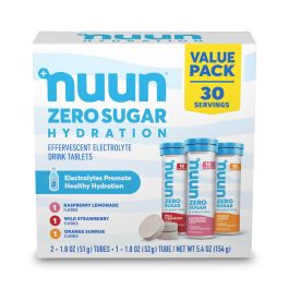 ダイエットサプリ nonon Nuun Zero Sugar Hydration Tablets Variety 3 Pack | Lhasa OMS