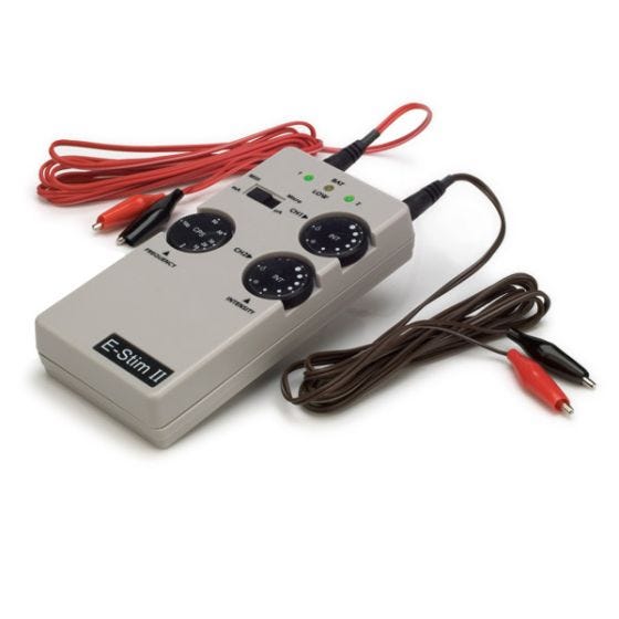 4 Outputs TENS Unit Muscle Stimulator Machine: Easy@Home 24 Modes Rech