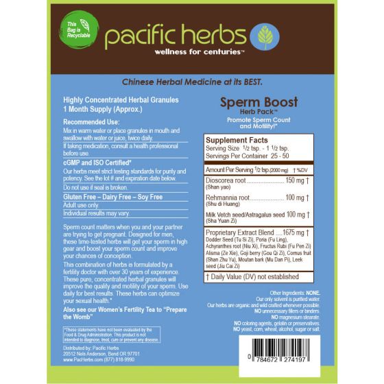 Pacific Herbs Sperm Boost Fertility | Lhasa OMS