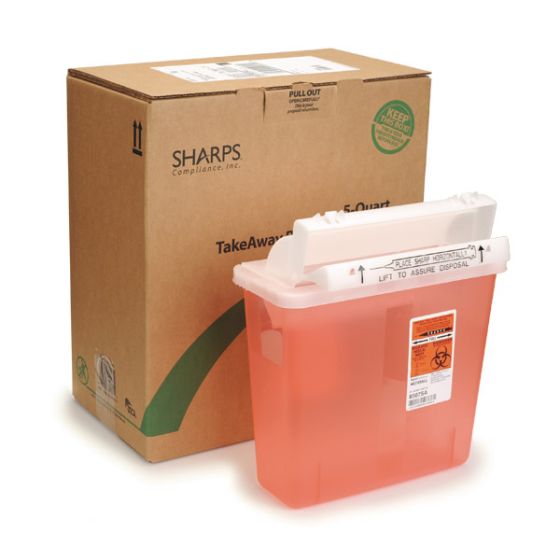 5 qt. SCI Sharps® Biohazard By Mail (Fits Wall Mount)