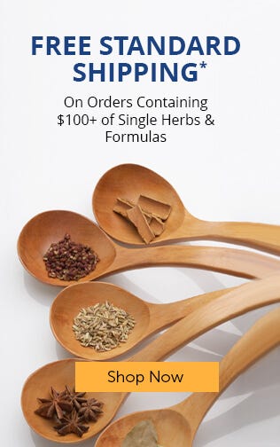 Free Standard Shipping on Herbal Products when you order $100+