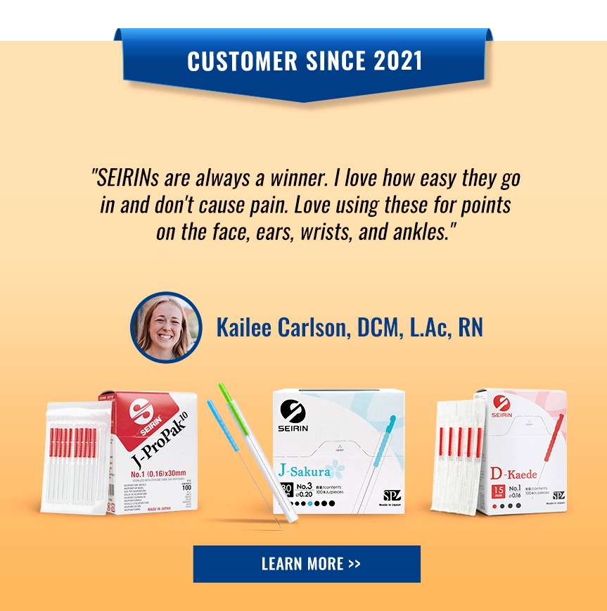 SEIRINs are always a winner. I love how easy they go in and don't cause pain. Love using these for points on the face, ears, wrists, and ankles.