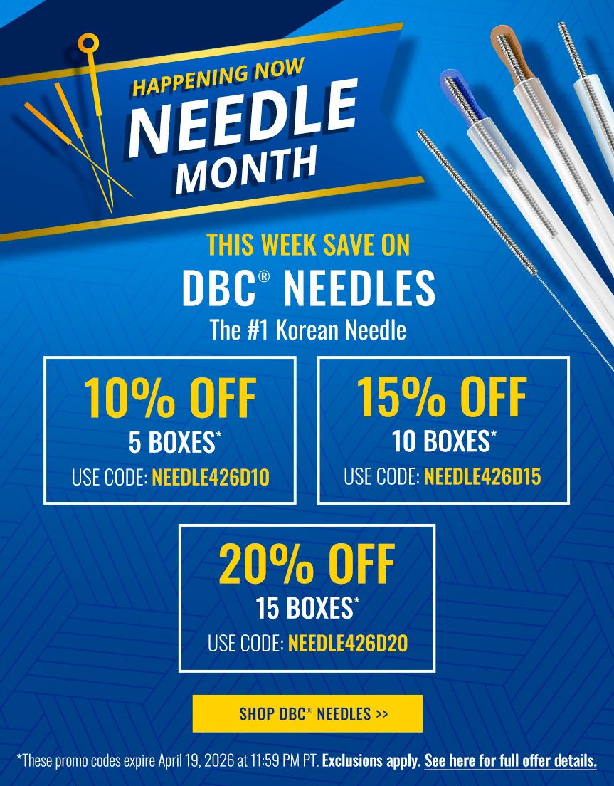 HAPPENING NOW
      NEEDLE MONTH
      THIS WEEK SAVE ON DBC® NEEDLES 
      
