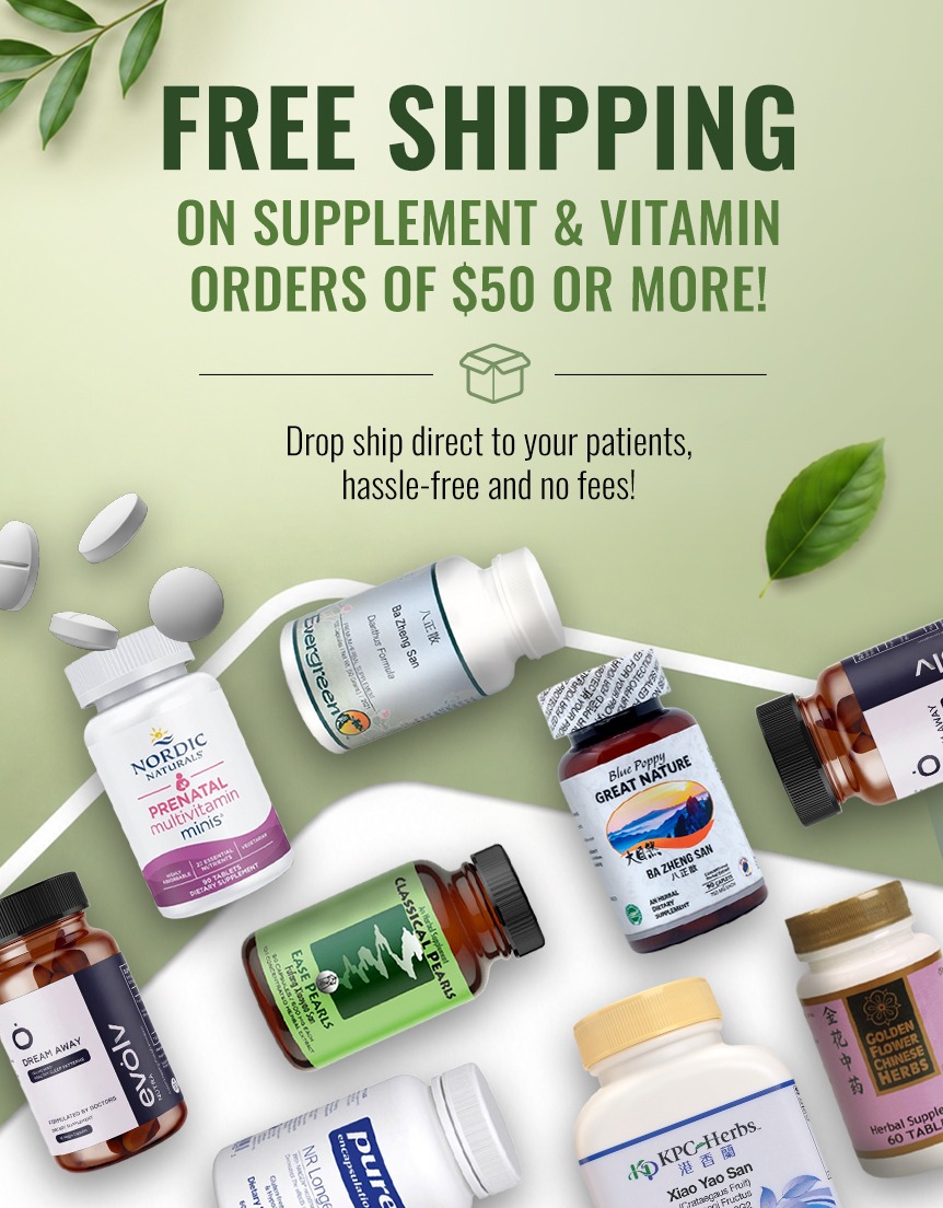FREE SHIPPING ON SUPPLEMENTS AND VITAMIN ORDERS OF $50 OR MORE!