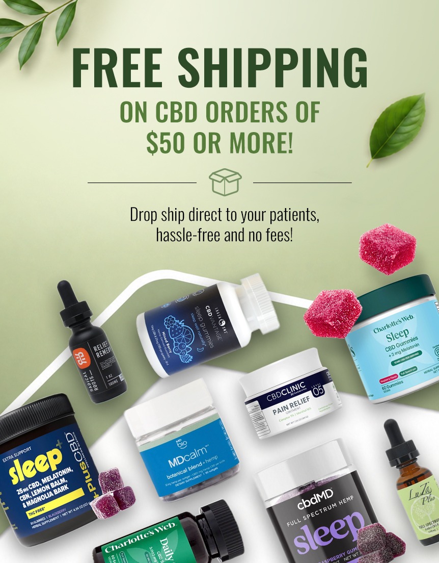 FREE SHIPPING ON CBD ORDERS OF $50 OR MORE!